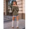 imageLILLUSORY Womens Off The Shoulder Sweater Oversized Batwing Sleeve Loose Pullover Sweaters TopsCoffee