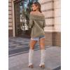 imageLILLUSORY Womens Off The Shoulder Sweater Oversized Batwing Sleeve Loose Pullover Sweaters TopsDarkapricot