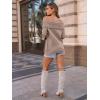 imageLILLUSORY Womens Off The Shoulder Sweater Oversized Batwing Sleeve Loose Pullover Sweaters TopsKhaki