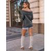 imageLILLUSORY Womens Off The Shoulder Sweater Oversized Batwing Sleeve Loose Pullover Sweaters TopsLight Grey