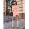 imageLILLUSORY Womens Off The Shoulder Sweater Oversized Batwing Sleeve Loose Pullover Sweaters TopsPink