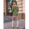 imageLILLUSORY Womens Off The Shoulder Sweater Oversized Batwing Sleeve Loose Pullover Sweaters TopsSage Green