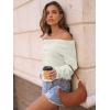 imageLILLUSORY Womens Off The Shoulder Sweater Oversized Batwing Sleeve Loose Pullover Sweaters TopsWhite