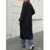 imageLILLUSORY Womens Oversized Long Cardigan Open Front Duster Sweater with PocketsBlack