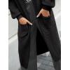 imageLILLUSORY Womens Oversized Long Cardigan Open Front Duster Sweater with PocketsBlack