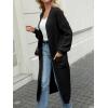 imageLILLUSORY Womens Oversized Long Cardigan Open Front Duster Sweater with PocketsBlack