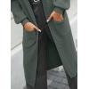 imageLILLUSORY Womens Oversized Long Cardigan Open Front Duster Sweater with PocketsDark Green