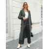 imageLILLUSORY Womens Oversized Long Cardigan Open Front Duster Sweater with PocketsDark Green