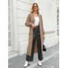 imageLILLUSORY Womens Oversized Long Cardigan Open Front Duster Sweater with PocketsKhaki