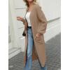 imageLILLUSORY Womens Oversized Long Cardigan Open Front Duster Sweater with PocketsKhaki