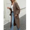 imageLILLUSORY Womens Oversized Long Cardigan Open Front Duster Sweater with PocketsNutmeg
