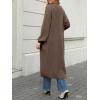 imageLILLUSORY Womens Oversized Long Cardigan Open Front Duster Sweater with PocketsNutmeg