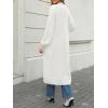 imageLILLUSORY Womens Oversized Long Cardigan Open Front Duster Sweater with PocketsOffwhite