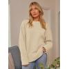 imageLILLUSORY Womens Oversized Sweaters Fuzzy Chunky Warm Pullover SweaterApricot