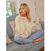 imageLILLUSORY Womens Oversized Sweaters Fuzzy Chunky Warm Pullover SweaterApricot