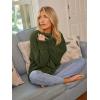 imageLILLUSORY Womens Oversized Sweaters Fuzzy Chunky Warm Pullover SweaterArmy Green