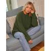 imageLILLUSORY Womens Oversized Sweaters Fuzzy Chunky Warm Pullover SweaterArmy Green