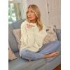 imageLILLUSORY Womens Oversized Sweaters Fuzzy Chunky Warm Pullover SweaterBeige