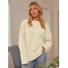 imageLILLUSORY Womens Oversized Sweaters Fuzzy Chunky Warm Pullover SweaterBeige