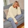 imageLILLUSORY Womens Oversized Sweaters Fuzzy Chunky Warm Pullover SweaterBeige
