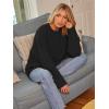 imageLILLUSORY Womens Oversized Sweaters Fuzzy Chunky Warm Pullover SweaterBlack
