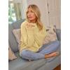 imageLILLUSORY Womens Oversized Sweaters Fuzzy Chunky Warm Pullover SweaterButter Yellow