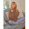 imageLILLUSORY Womens Oversized Sweaters Fuzzy Chunky Warm Pullover SweaterCaramel