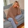 imageLILLUSORY Womens Oversized Sweaters Fuzzy Chunky Warm Pullover SweaterCaramel