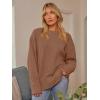 imageLILLUSORY Womens Oversized Sweaters Fuzzy Chunky Warm Pullover SweaterCaramel