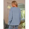 imageLILLUSORY Womens Oversized Sweaters Fuzzy Chunky Warm Pullover SweaterDusty Blue
