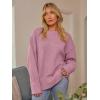 imageLILLUSORY Womens Oversized Sweaters Fuzzy Chunky Warm Pullover SweaterDusty Pink