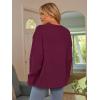 imageLILLUSORY Womens Oversized Sweaters Fuzzy Chunky Warm Pullover SweaterFuchsia