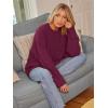 imageLILLUSORY Womens Oversized Sweaters Fuzzy Chunky Warm Pullover SweaterFuchsia