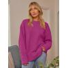 imageLILLUSORY Womens Oversized Sweaters Fuzzy Chunky Warm Pullover SweaterHot Pink