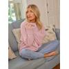 imageLILLUSORY Womens Oversized Sweaters Fuzzy Chunky Warm Pullover SweaterLight Pink