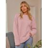 imageLILLUSORY Womens Oversized Sweaters Fuzzy Chunky Warm Pullover SweaterLight Pink