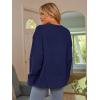imageLILLUSORY Womens Oversized Sweaters Fuzzy Chunky Warm Pullover SweaterNavy Blue