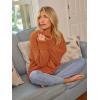 imageLILLUSORY Womens Oversized Sweaters Fuzzy Chunky Warm Pullover SweaterOrange