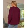 imageLILLUSORY Womens Oversized Sweaters Fuzzy Chunky Warm Pullover SweaterRed
