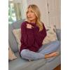 imageLILLUSORY Womens Oversized Sweaters Fuzzy Chunky Warm Pullover SweaterRed