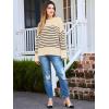 imageLILLUSORY Womens Oversized Sweaters Fuzzy Chunky Warm Pullover SweaterStripes Apricot