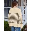 imageLILLUSORY Womens Oversized Sweaters Fuzzy Chunky Warm Pullover SweaterStripes Apricot