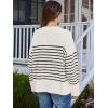 imageLILLUSORY Womens Oversized Sweaters Fuzzy Chunky Warm Pullover SweaterStripes White