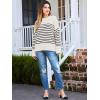 imageLILLUSORY Womens Oversized Sweaters Fuzzy Chunky Warm Pullover SweaterStripes White