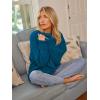 imageLILLUSORY Womens Oversized Sweaters Fuzzy Chunky Warm Pullover SweaterTeal Blue