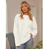 imageLILLUSORY Womens Oversized Sweaters Fuzzy Chunky Warm Pullover SweaterWhite