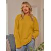 imageLILLUSORY Womens Oversized Sweaters Fuzzy Chunky Warm Pullover SweaterYellow
