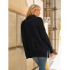 imageLILLUSORY Womens Oversized Turtleneck Sweaters Fall Batwing Sleeve Ribbed Tunic SweaterBlack