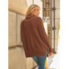 imageLILLUSORY Womens Oversized Turtleneck Sweaters Fall Batwing Sleeve Ribbed Tunic SweaterBrick Red