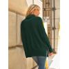imageLILLUSORY Womens Oversized Turtleneck Sweaters Fall Batwing Sleeve Ribbed Tunic SweaterGreen